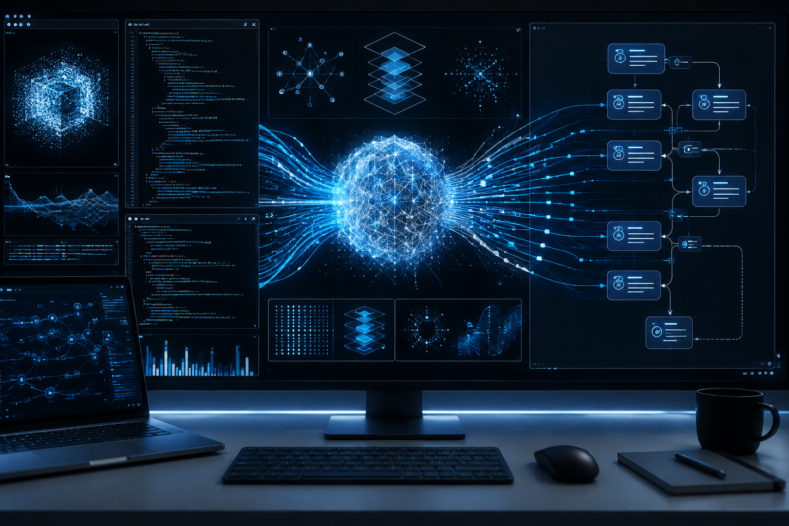 DeepSeek V4 Flash Agent 与编程工作流示意图